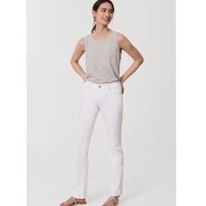 LOFT straight curvy white jean